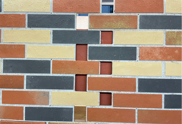 MCM MODIFIED CLAY MATERIAL 2 TO 3MM BRICK PANELPANEL SIZE 600@1200 | Brick Size: 210x65mm | Panel Weight : ~16 Kg Maximum